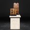 Pina Pedano, Square Sculpture, 1980s, Mahogany Wood, Image 9