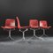 Mid-Century Danish Leather and Steel Pk9 Chairs by Poul Kjaerholm for E. Kold Christensen, 1960s, Set of 4, Image 4