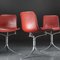 Mid-Century Danish Leather and Steel Pk9 Chairs by Poul Kjaerholm for E. Kold Christensen, 1960s, Set of 4, Image 5