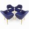 Fauteuils de Direction Vintage en Tissu Knoll Blue d'Origine avec une Structure en Chêne par Eero Saarinen pour Knoll Inc. / Knoll International, 1990s, Set de 4 3