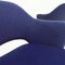 Poltrone esecutive vintage in tessuto originale Knoll blu con base in quercia di Eero Saarinen per Knoll Inc. / Knoll International, anni '90, set di 4, Immagine 6