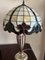 Tiffany Model Lamp in Silver, Root Wood & Cathedral Glass, Italy, 1989, Image 2