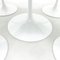 Mesa Tulip Verdi Alpi en blanco con tablero de mármol y sillas Tulip a juego de Eero Saarinen para Knoll International, años 80. Juego de 5, Imagen 7