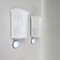 Wall Lights in Glass, Porcelain & Chrome-Plate from Limburg-Keuco, 1970s, Set of 2 3