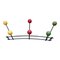 Space Age Iron & Wood Coat Rack 1