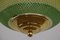 Mid-Century Italian Green and Yellow Glass Pendant Lamp, 1960s 13