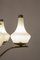 Mid-Century Italian Six Lights Gold and Ivory Chandelier attributed to Stilnovo, 1960s 3