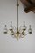 Mid-Century Italian Six Lights Gold and Ivory Chandelier attributed to Stilnovo, 1960s, Image 11