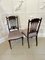 Antique Victorian Side Chairs in Carved Mahogany, 1890, Set of 2 2