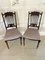 Antique Victorian Side Chairs in Carved Mahogany, 1890, Set of 2 1