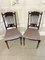 Chaises d'Appoint Victoriennes Antiques en Acajou Sculpté, 1890, Set de 2 1