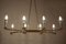 Mid-Century Italian Gold and Ivory Color Eight Lights Chandelier, 1950s, Image 10