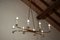 Mid-Century Italian Gold and Ivory Color Eight Lights Chandelier, 1950s 3