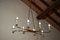 Mid-Century Italian Gold and Ivory Color Eight Lights Chandelier, 1950s, Image 3