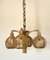 Lámpara de araña vintage de bambú, años 70, Imagen 2