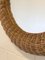 Round Mirror in Wicker, 1980s, Image 7