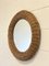 Round Mirror in Wicker, 1980s 3