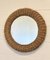 Round Mirror in Wicker, 1980s, Image 4