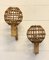 Wall Lamps in Wicker and Bamboo, 1970s, Set of 2, Image 1