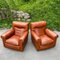 Italian Poltrona Frau Chairs in Leather, 1970s, Set of 2, Image 4