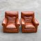 Italian Poltrona Frau Chairs in Leather, 1970s, Set of 2 3