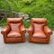 Italian Poltrona Frau Chairs in Leather, 1970s, Set of 2, Image 5
