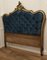 French Upholstered Headboard Deeply Buttoned in Teal Velvet 7