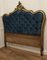 French Upholstered Headboard Deeply Buttoned in Teal Velvet, Image 7