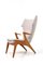 Danish Wing Chair in Oak by Kurt Østervig, 1950s 1