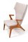 Poltrona Wing Chair in quercia di Kurt Østervig, Danimarca, anni '50, Immagine 8