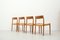 Model 77 Chairs in Teak and Papercord by Niels Møller, 1960, Set of 4 2