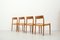 Model 77 Chairs in Teak and Papercord by Niels Møller, 1960, Set of 4, Image 2