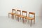 Model 77 Chairs in Teak and Papercord by Niels Møller, 1960, Set of 4 1