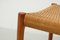 Model 77 Chairs in Teak and Papercord by Niels Møller, 1960, Set of 4, Image 10