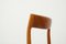 Model 77 Chairs in Teak and Papercord by Niels Møller, 1960, Set of 4, Image 14