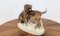 Estatuilla de cerámica esmaltada de perros de caza, años 70, Imagen 3