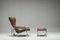 Swedish Lounge Chair and Ottoman in Chrome and Brown Leather by Scapa Rydaholm, 1960s, Set of 2 15