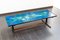 Coffee Table with Blue Enameled Copper Top, Italy, 1950s 1