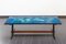 Coffee Table with Blue Enameled Copper Top, Italy, 1950s 2