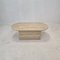 Italian Coffee Table in Travertine, 1980s, Image 1