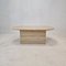 Italian Coffee Table in Travertine, 1980s 3