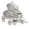 Antique Victorian Frosted Glass and Silver Plated Spirit Barrel Cart, 1880, Image 1