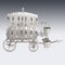 Antique Victorian Frosted Glass and Silver Plated Spirit Barrel Cart, 1880 2