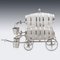 Antique Victorian Frosted Glass and Silver Plated Spirit Barrel Cart, 1880 4