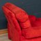 Vintage Red Coronado Armchair and Footstool by Tobia Scarpa for B&B Italia, 1970s, Set of 2 18