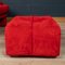 Vintage Red Coronado Armchair and Footstool by Tobia Scarpa for B&B Italia, 1970s, Set of 2 22