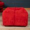 Vintage Red Coronado Armchair and Footstool by Tobia Scarpa for B&B Italia, 1970s, Set of 2, Image 22