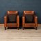 Vintage Dutch Leather Club Chairs, 1970, Set of 2 8