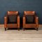 Vintage Dutch Leather Club Chairs, 1970, Set of 2, Image 8