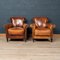 Vintage Dutch Leather Club Chairs, 1970, Set of 2 3